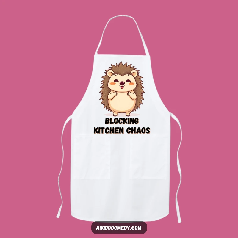 Funny Hedgehog Aikido Apron - Chef's Block Practice Kitchenwear