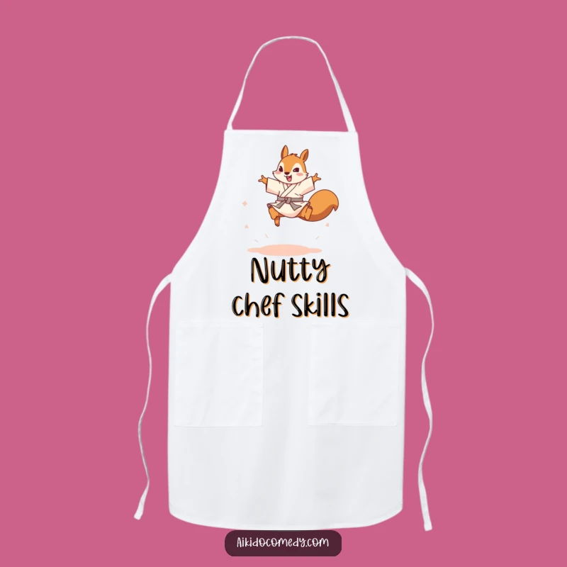Funny Squirrel Martial Arts Apron - Leap Through Kitchen Tasks!