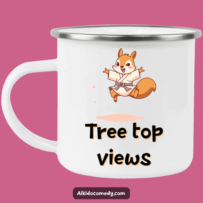 Funny Squirrel Martial Arts Camping Mug - Adventure Leaps!