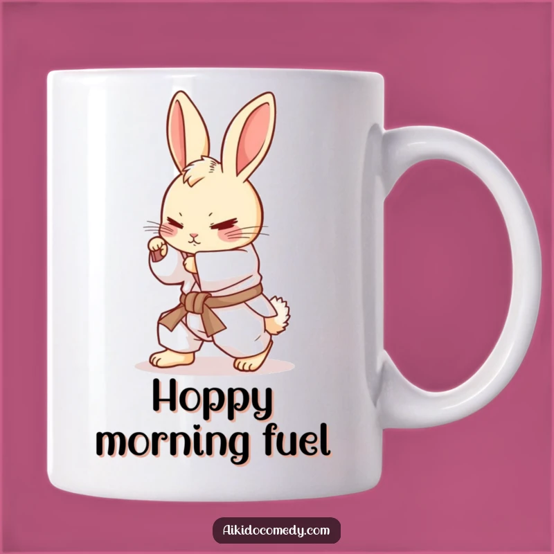 Funny Bunny Martial Arts Mug - Hop into Action with Humor!