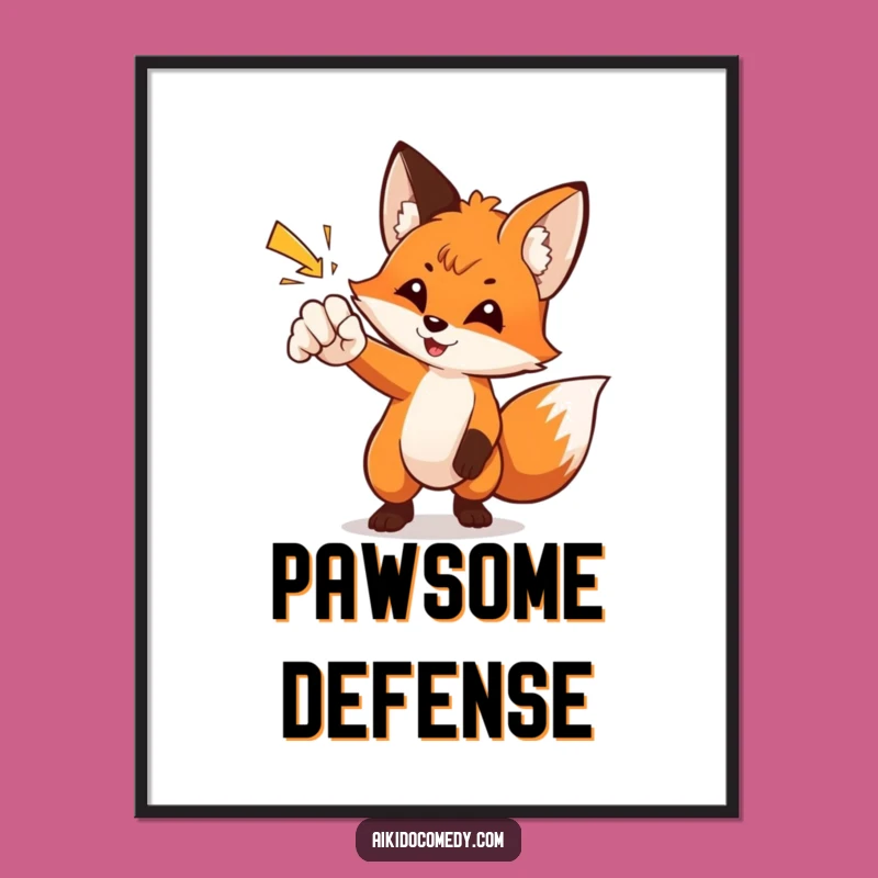Funny Fox Martial Arts Digital Art - Instant Clever Wall Decor!