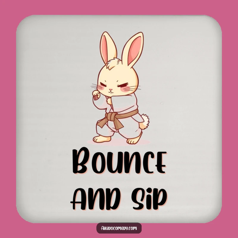 Funny Bunny Aikido Coaster - Protect Surfaces with Agility!