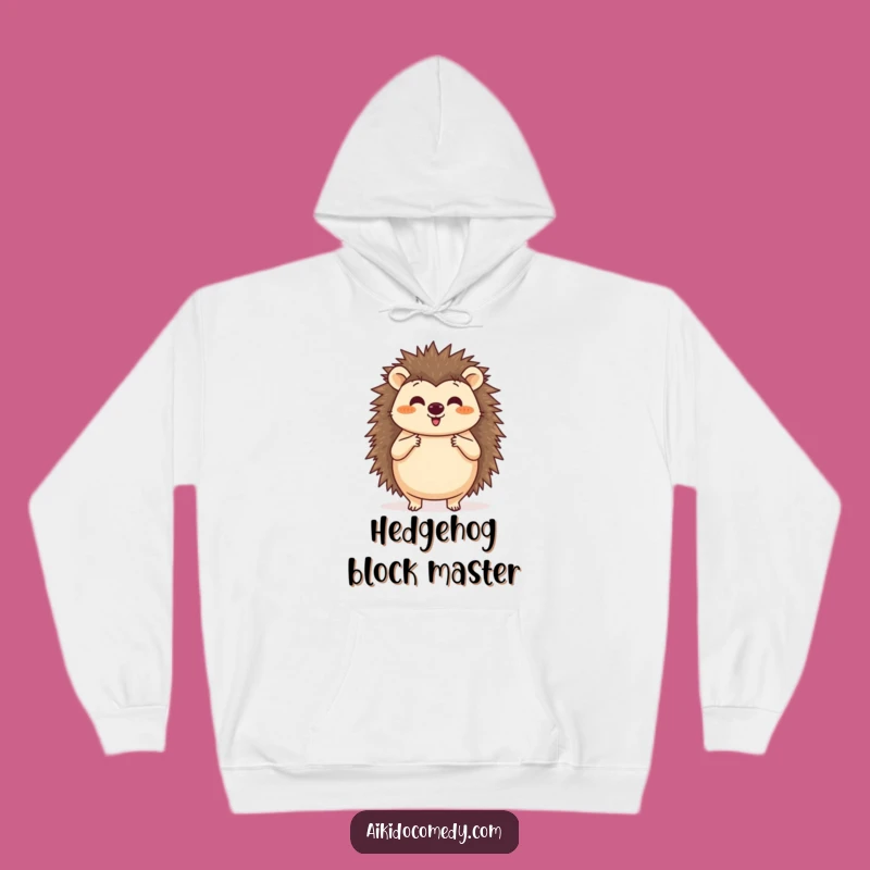 Funny Hedgehog Aikido Hoodie - Cosy Block Practice Sweatshirt
