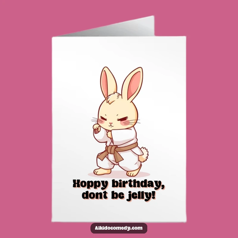 Free Printable Birthday Card: Rolling Bunny, Funny Birthday Greeting, Downloadable Gift