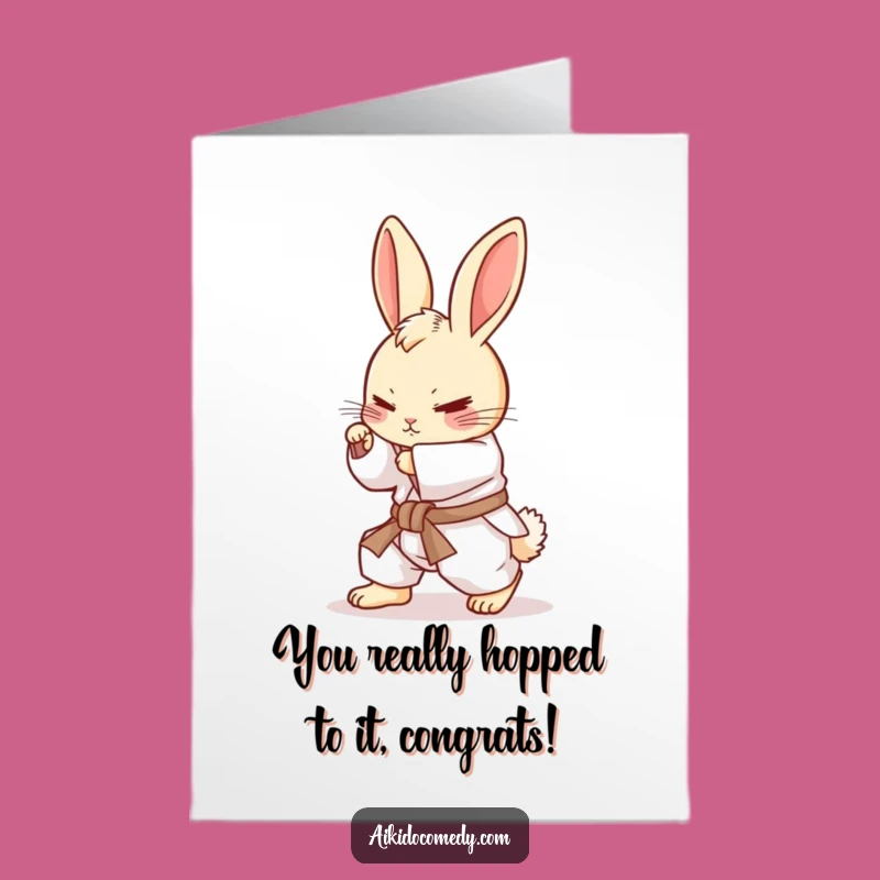 Free Printable Congrats Card: Tumble with Joy, Funny Bunny, Downloadable Gift