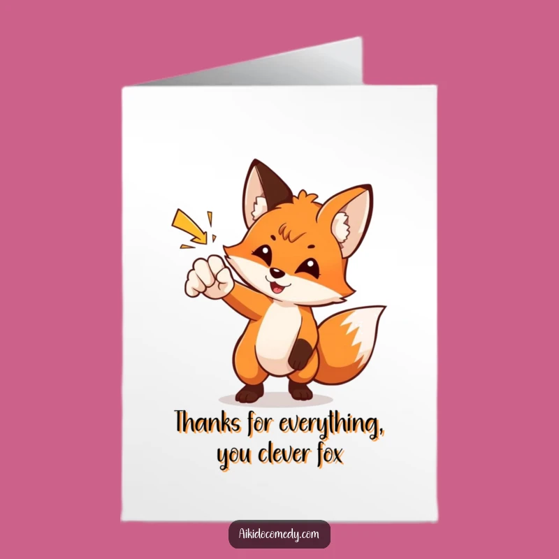 Free Printable Thank You Card: Witty Fox Thanks, Humorous Downloadable Gift