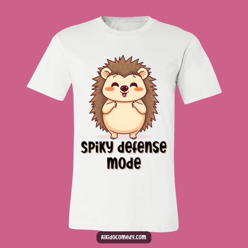 Funny Hedgehog Aikido T-Shirt - Cute Block Practice Tee