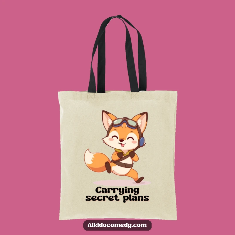 Funny Fox Aikido Tote Bag - Cute Practice Fall Accessory